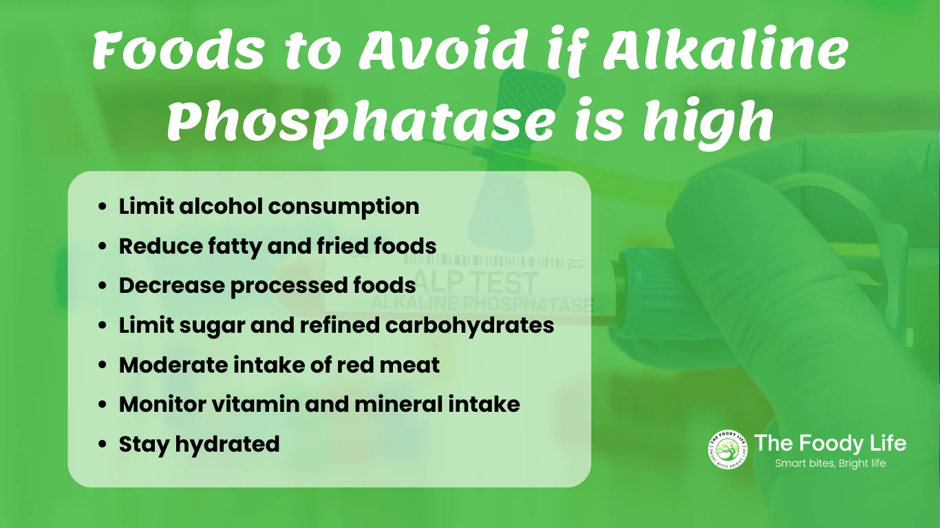 what foods to avoid if alkaline phosphatase is high